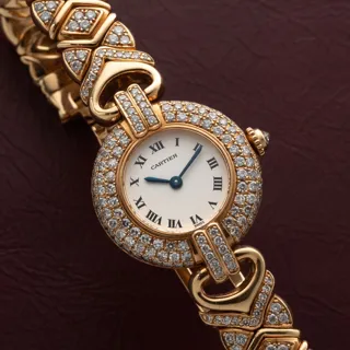 Cartier Colisee 24mm Yellow gold White