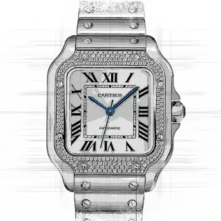 Cartier Santos de Cartier W4SA0005 Stainless steel Silber