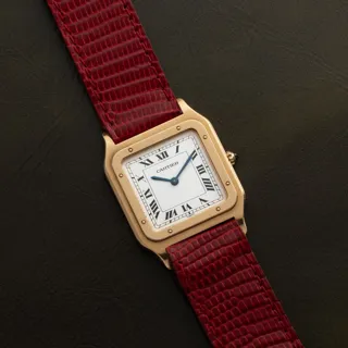 Cartier Santos Dumont Yellow gold White