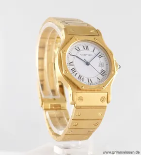 Cartier Santos Ronde 30mm Yellow gold White