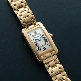 Cartier Tank Américaine 1710 Yellow gold White