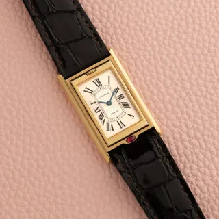 Cartier Tank Basculante A 110975 Yellow gold Silver