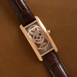 Cartier Tank Cintré 3974 Rose gold exotic