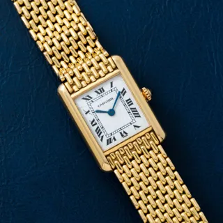 Cartier Tank Louis 6600 Yellow gold White