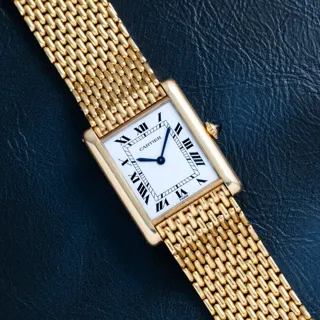 Cartier Tank Louis Yellow gold White