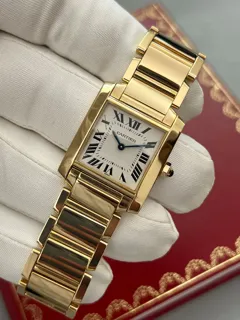 Cartier Tank Franu00e7aise W50003N2 Yellow gold White