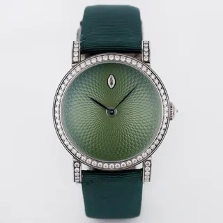 DeLaneau RON36001 WG GUI08 36mm White gold Green