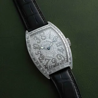 Franck Muller Cintree Curvex 5850 White gold Silver