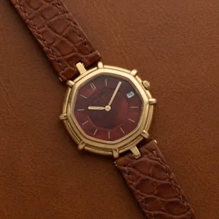 Gérald Genta Octagonal Dress Watch Yellow gold Brown