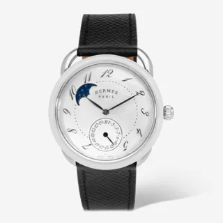 Hermès Arceau Petite Lune W041046WW00 Stainless steel White