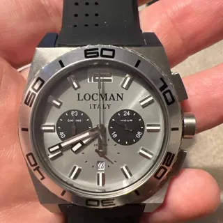 Locman Stealth 021200KA-BKKSIK 44mm Titanium Silver