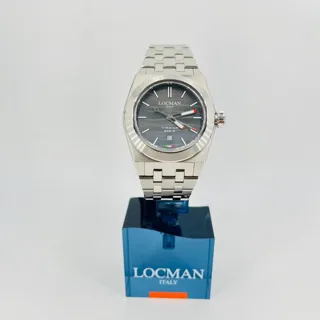 Locman Stealth 0223T01S-00BKRDB0 42mm Titanium Gray