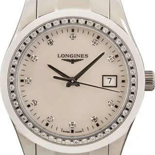 Longines Conquest Classic L2.387.0.87.6 Ceramic and Stainless steel White