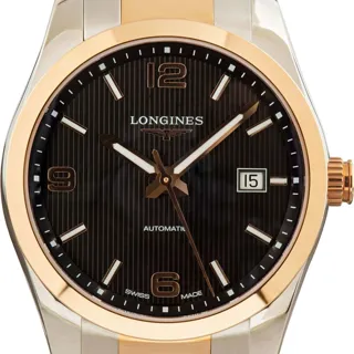 Longines Conquest L2.785.5.56.7 Stainless steel and Red gold Black