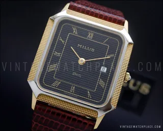 Milus 510.40 Stainless steel and Gold-plated Black