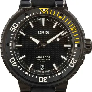 Oris AquisPro Date 01 400 7767 7754-07 426 64BTEB Titanium and Black DLC Black