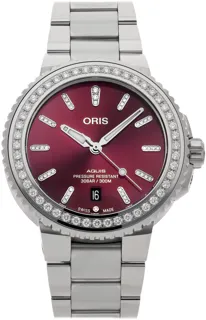 Oris Aquis 01 733 7766 4998-07 8 22 05PEB Stainless steel Red