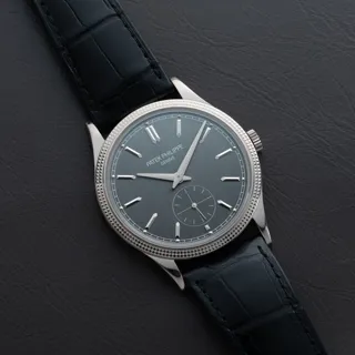 Patek Philippe Calatrava 6119G-001 White gold Gray