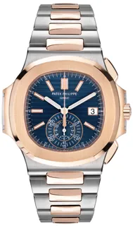 Patek Philippe Nautilus 5980/1AR-001 Rose gold and Stainless steel Blue