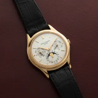 Patek Philippe Perpetual Calendar 3940J Yellow gold Silver