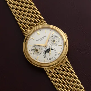 Patek Philippe Perpetual Calendar 3945/001J Yellow gold Silver