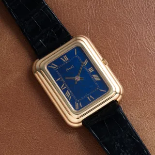 Piaget Tank Blue Lapis 14101 Yellow gold Blue