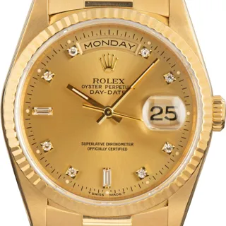 Rolex Day-Date 36 18238 Yellow gold Champagne