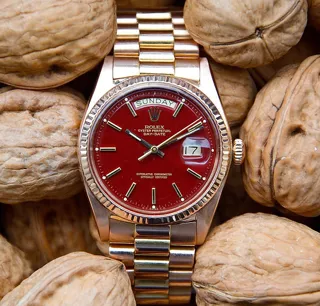 Rolex Day-Date 36 18038 rg Rose gold Burgundy