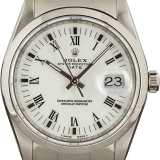 Rolex Oyster Perpetual Date 15200 Stainless steel White