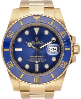 Rolex Submariner 116618LB 18k yellow gold Blue