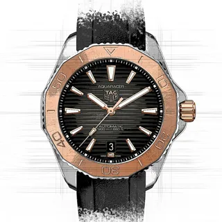 TAG Heuer Aquaracer WBP2151.FT6199 Yellow gold and Stainless steel Black