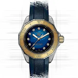 TAG Heuer Aquaracer WBP2450.FT6215 Yellow gold and Stainless steel Blau