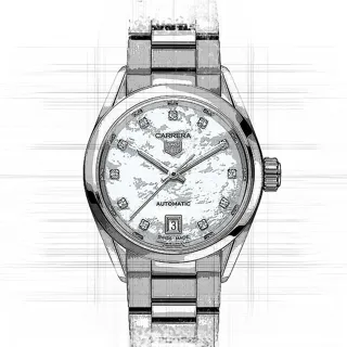 TAG Heuer Carrera Lady WBN2412.BA0621 Stainless steel Perlmutt