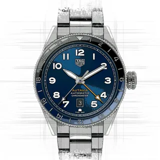 TAG Heuer Autavia COSC GMT WBE511A.BA0650 Stainless steel Blue