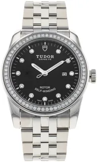 Tudor Glamour Date M53020-0007 31mm Stainless steel Black