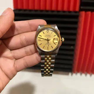 Tudor Prince Oysterdate 74033 Yellow gold and Stainless steel Champagne