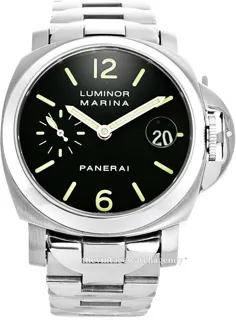 Panerai Luminor Marina Automatic PAM 00050 Stainless steel Black 1999 United States Bezel Lot 124191 EveryWatch