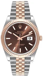 Rolex Datejust 41 126331-0002 Rose gold and Stainless steel Brown