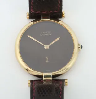 Cartier Vendôme 30mm Gold-plated and Sterling Silver Black