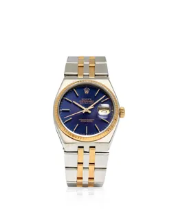 Rolex OysterQuartz Datejust 17013F 36mm Yellow gold and Stainless steel Blue