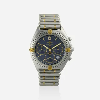 Breitling Chronomat B55046 37mm Stainless steel and 18k yellow gold Blue