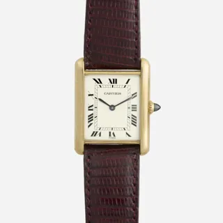 Cartier Tank 31mm 18k yellow gold Cream