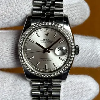 Rolex Datejust 36 116244-0058 36mm White gold and Stainless steel Silver