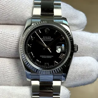 Rolex Datejust 36 116234-0146 36mm White gold and Stainless steel Black