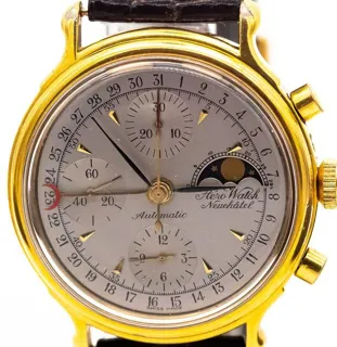 Aerowatch 77500 37mm Yellow gold Silver