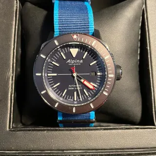 Alpina Seastrong AL-525LNN4TV6 44mm Stainless steel Blue