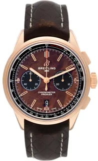 Breitling Premier B01 RB01181A1Q1X1 42mm Red gold Brown