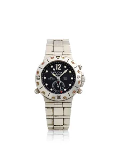 Bulgari Diagono Scuba GMT SD38SGMT Stainless steel Black