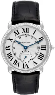 Cartier Ronde Louis WR007018 White gold Silver