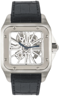 Cartier Santos 100 W2020018 Palladium Skeletonized